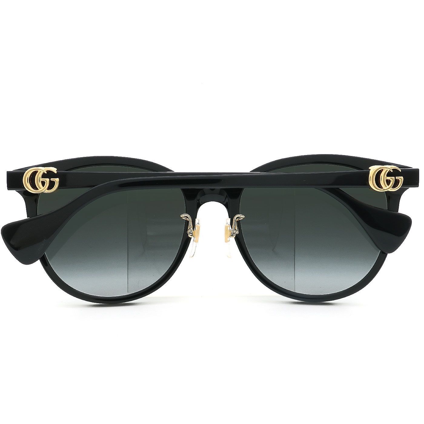 美品 】GUCCI グッチ サングラス GG1180SK ブラック グレーレンズ 