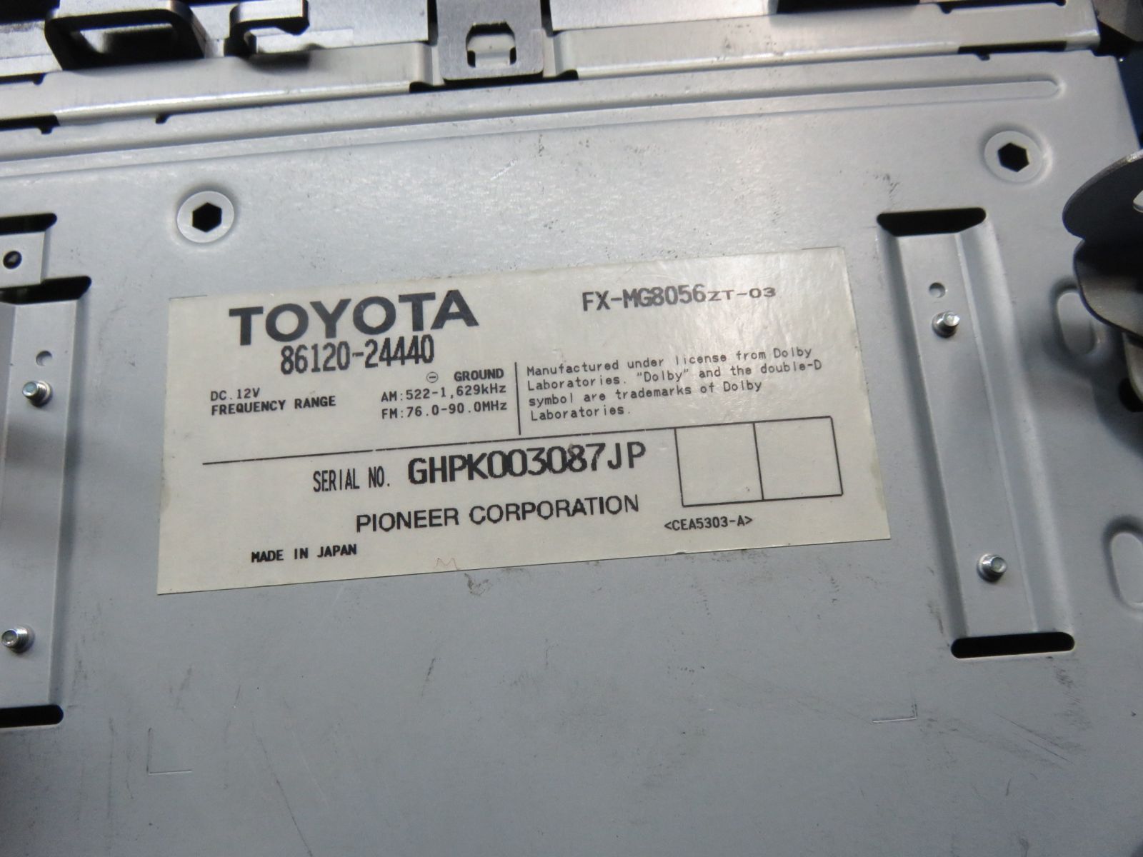 車 LA9735* 動作OK レクサス SC430 UZZ40/後期 オーディオ/CD＆MD