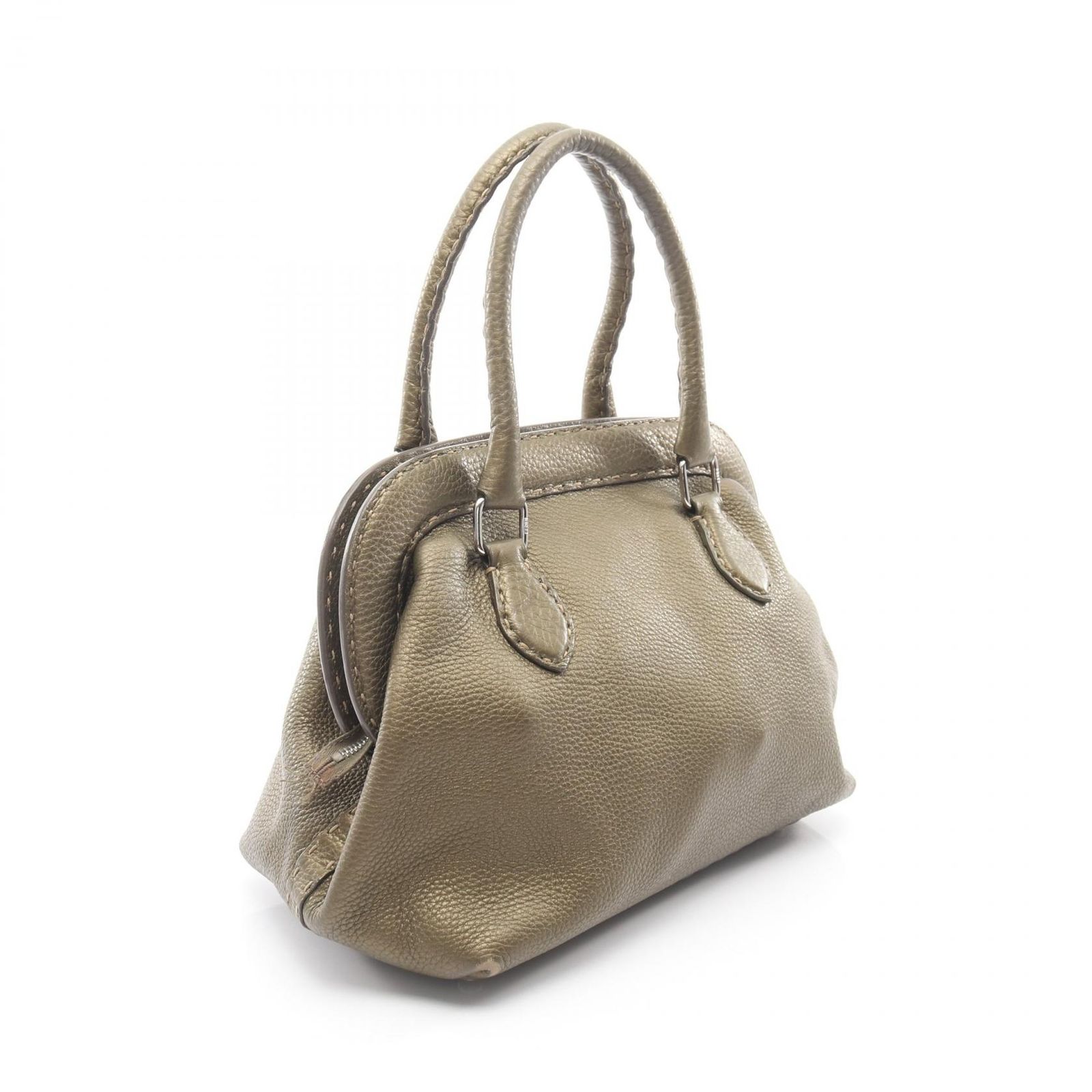 FENDI フェンディ セレリア ドクターズバッグ メタリック ハンドバッグ 