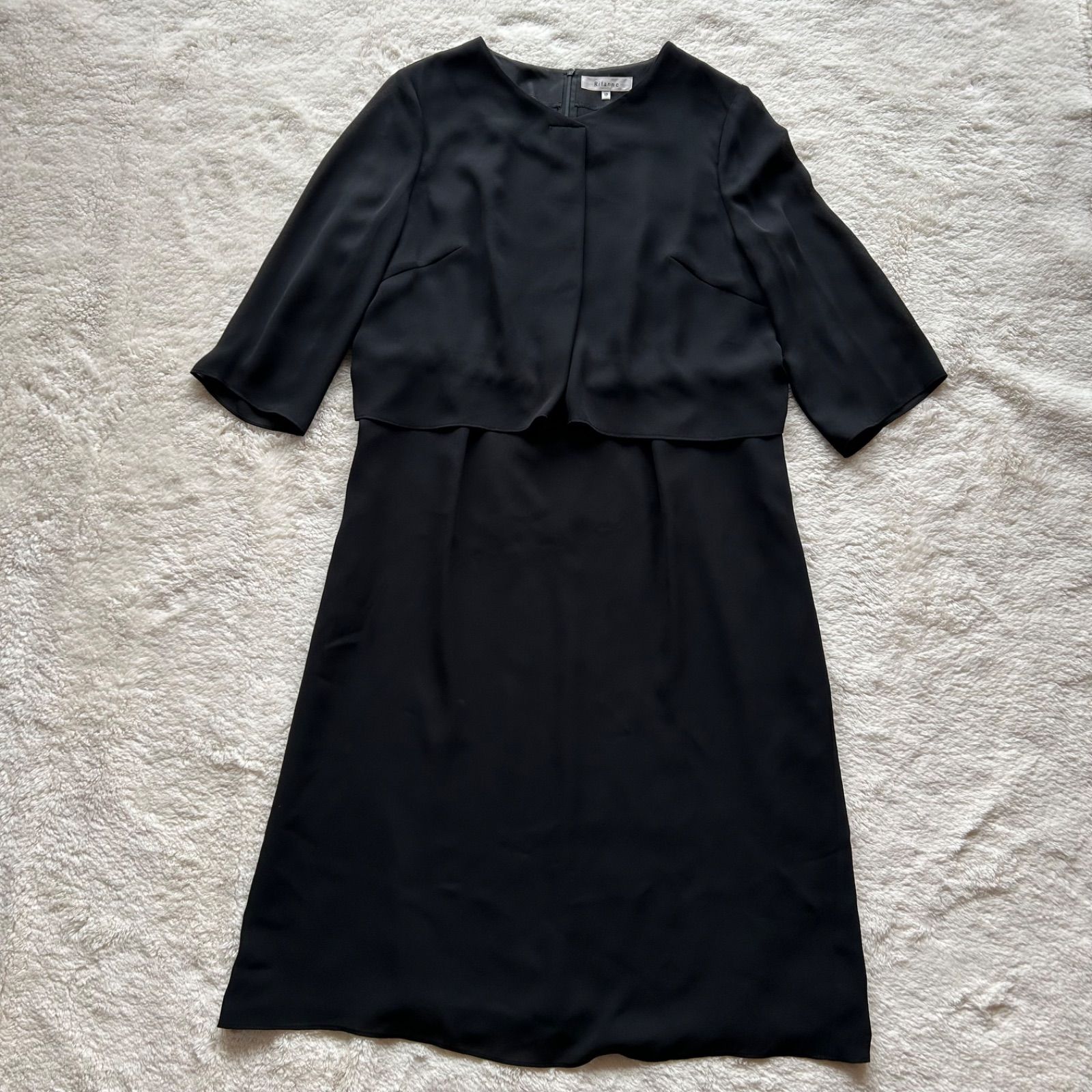 東京ソワール Rifanne リファンネ サイズ17 3L〜4L ブラックフォーマル 