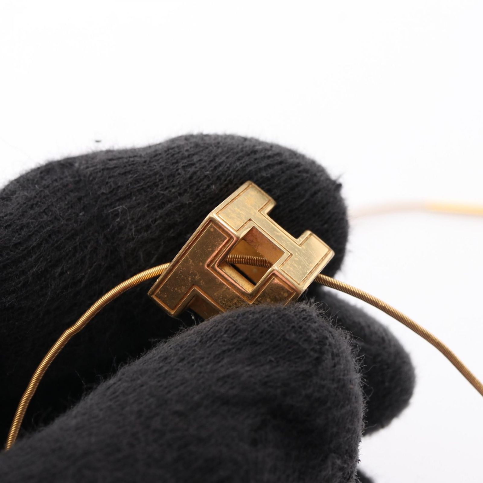 美品！HERMES エルメスキューブH ゴールドブラック12A 【公式通販 