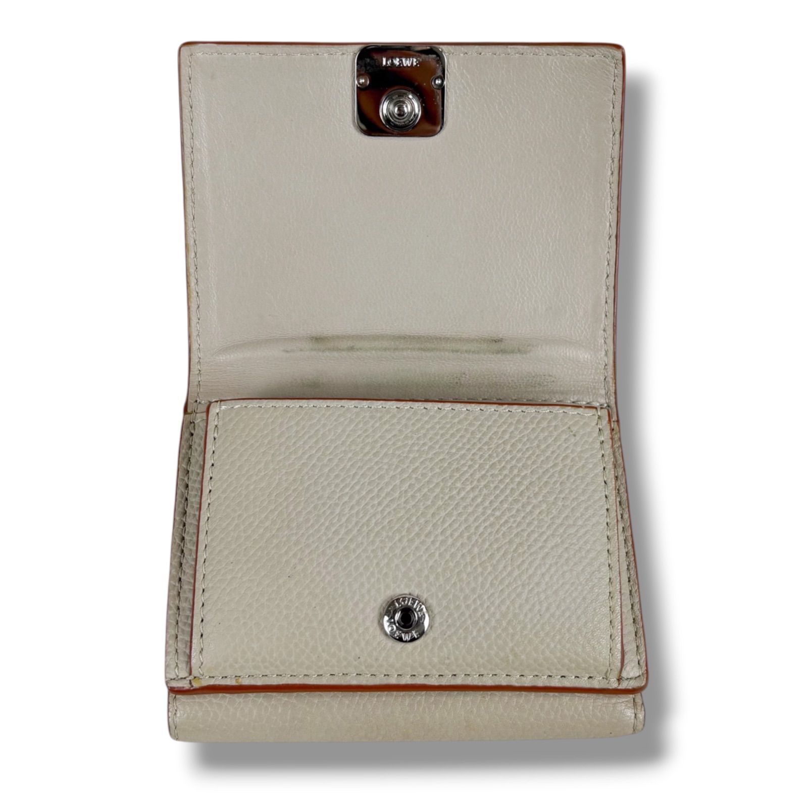 ロエベ LOEWE アナグラム トライフォールドウォレット ペブルグレイン 