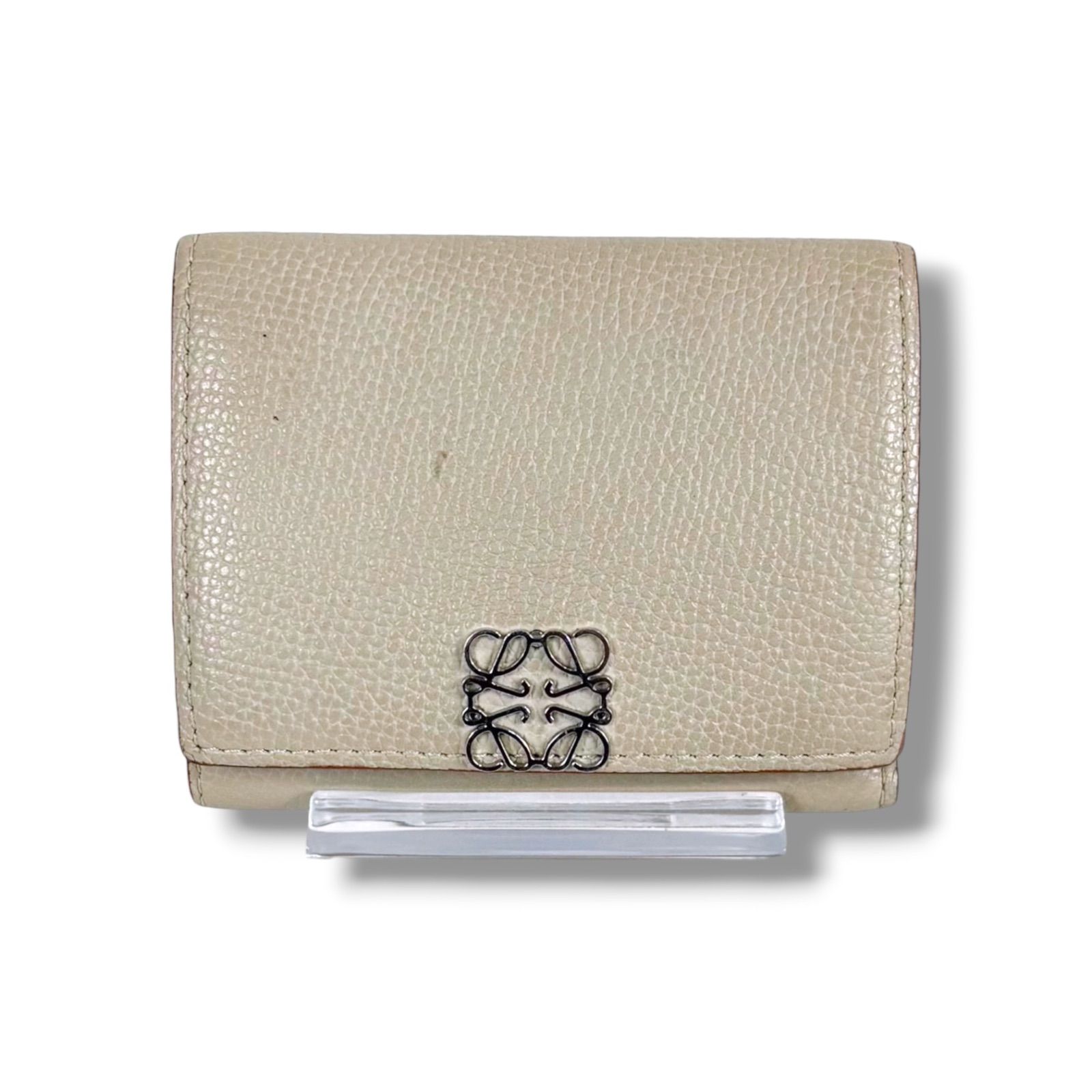 ロエベ LOEWE アナグラム トライフォールドウォレット ペブルグレイン 