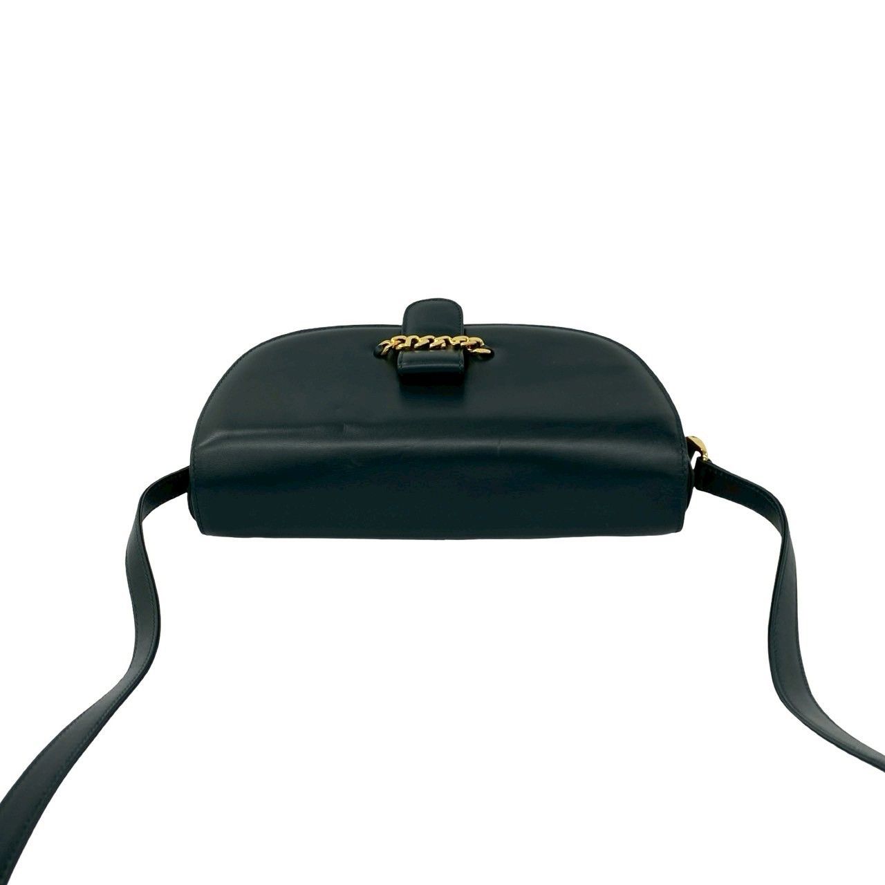 極 美品 希少品 保存箱付 GUCCI グッチ オールドグッチ ゴールド金具 レザー 本革 ショルダーバッグ ポシェット グリーン 09434 極 美品 希少品 保存箱付 GUCCI グッチ オールドグッチ ゴールド金具