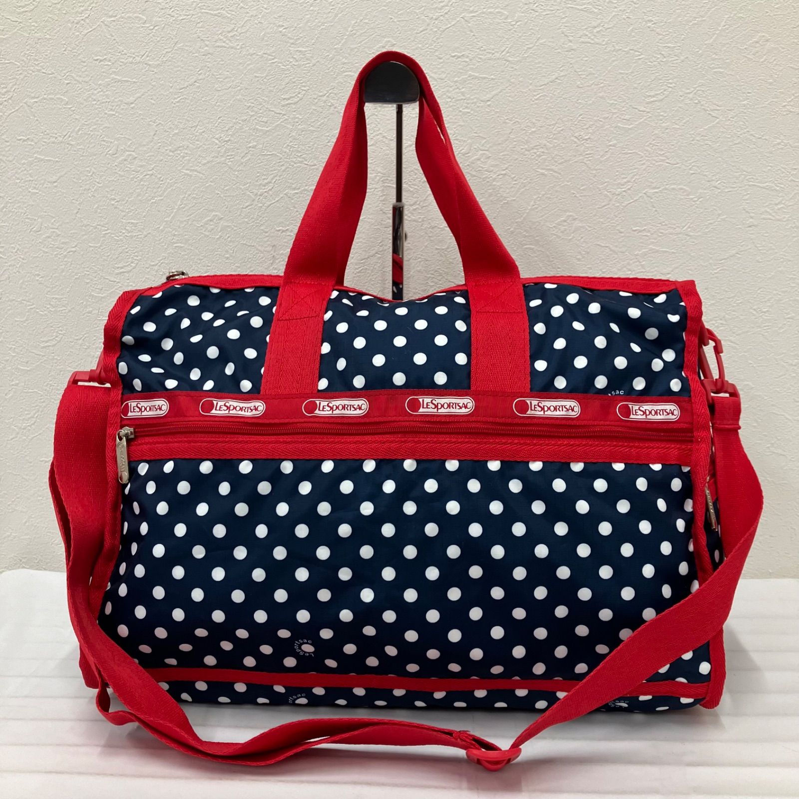 TTTさま専用　LeSportsac ドット柄 ボストンバッグ ネイビー レッド 1347 LeSportsac レスポートサック ボストンバッグ 2way 旅行 大容量