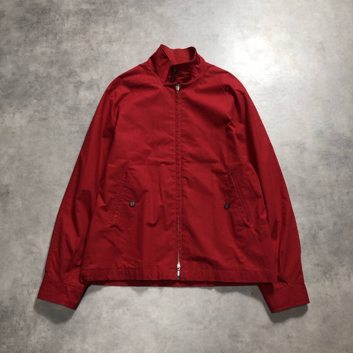 GQ5092◇BARACUTA：英国製 G4 ハリントンジャケット◇38◇レッド系 