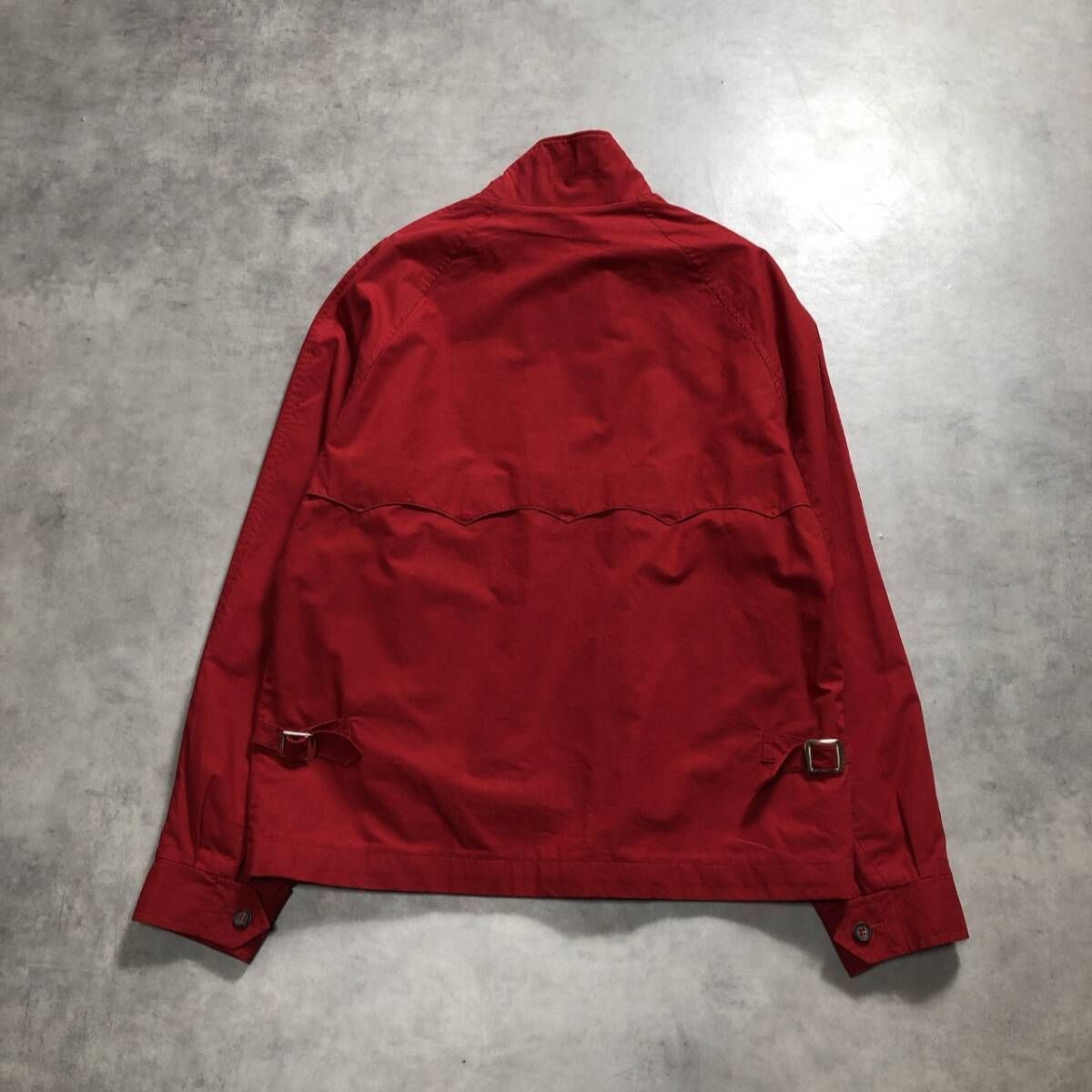 GQ5092◇BARACUTA：英国製 G4 ハリントンジャケット◇38◇レッド系 