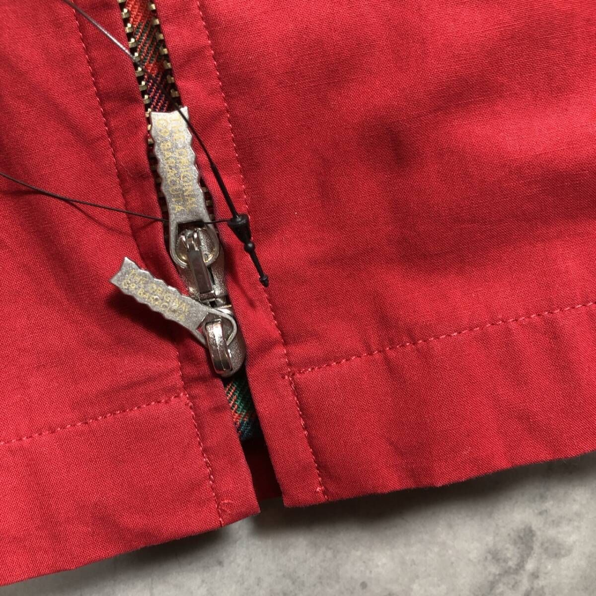 GQ5092◇BARACUTA：英国製 G4 ハリントンジャケット◇38◇レッド系 