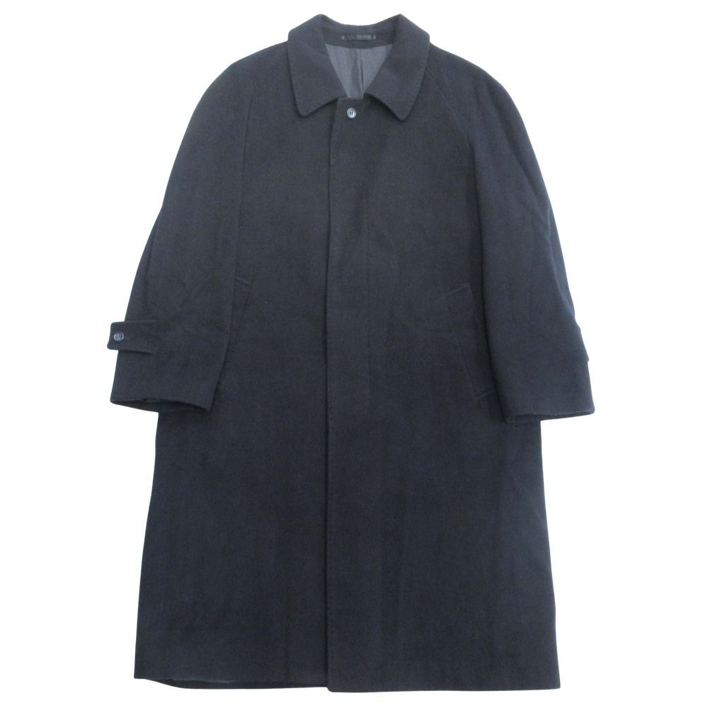 良品 LESARBOIS レーザーボイス カシミヤ混 ロング コート ジャケット アウター 比翼ボタン サイズM 紺 ネイビー メンズ 古着 中古 USED 良品 LESARBOIS レーザーボイス カシミヤ混 ロング コート ジャケット