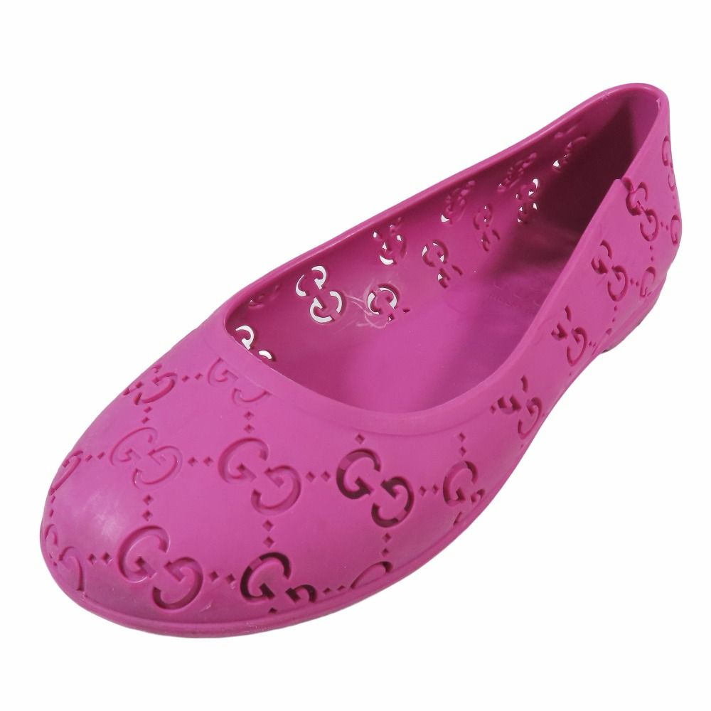 GUCCI グッチ キッズ 子供靴 ラバー GG フラットシューズ パンプス 