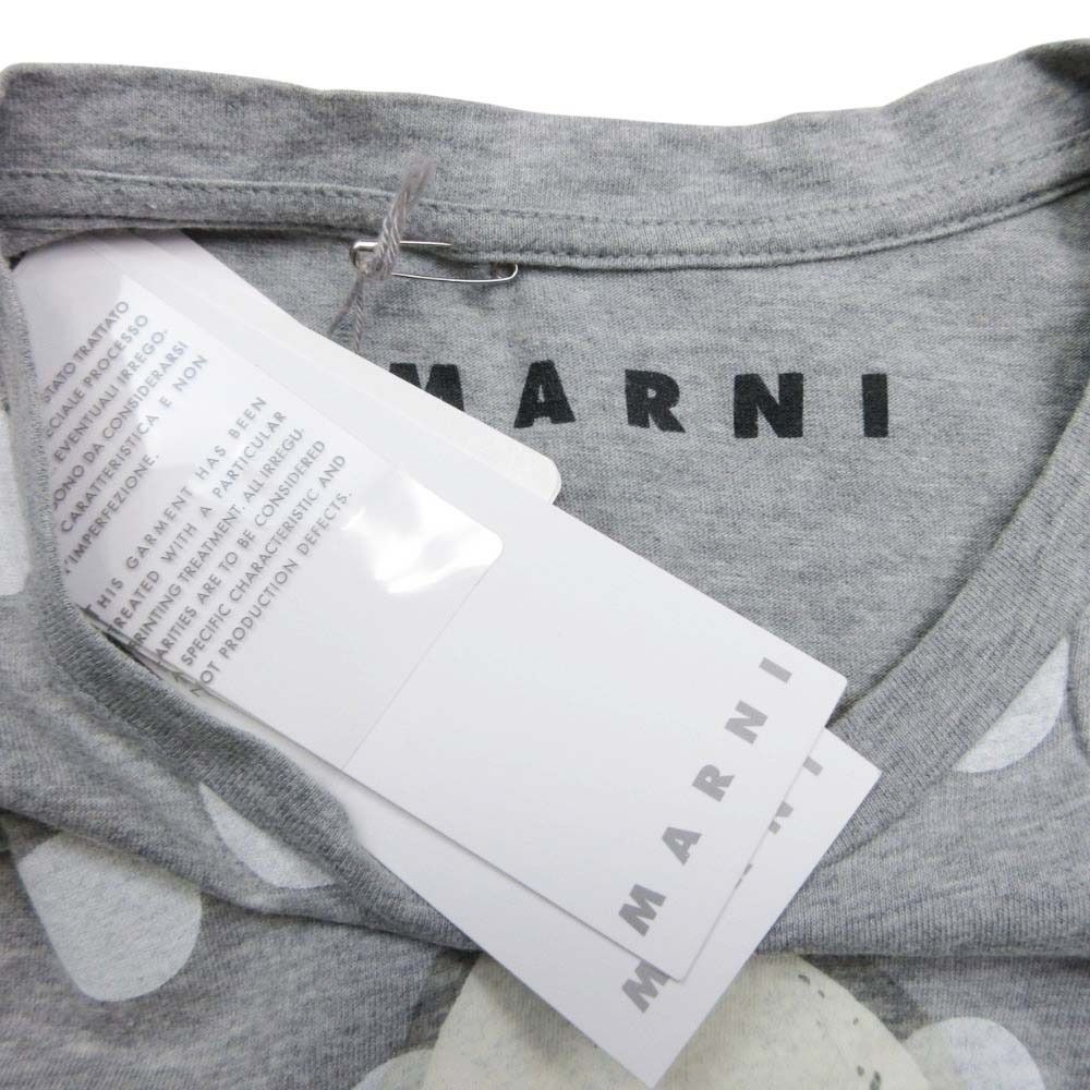 美品 11ss MARNI マルニ クロードカイヨール コラボ パペット ドット クルーネック 半袖 Tシャツ カットソー 42 グレー レディース 古着 中古 USED 美品 11ss MARNI マルニ クロードカイヨール コラボ パペット ドット