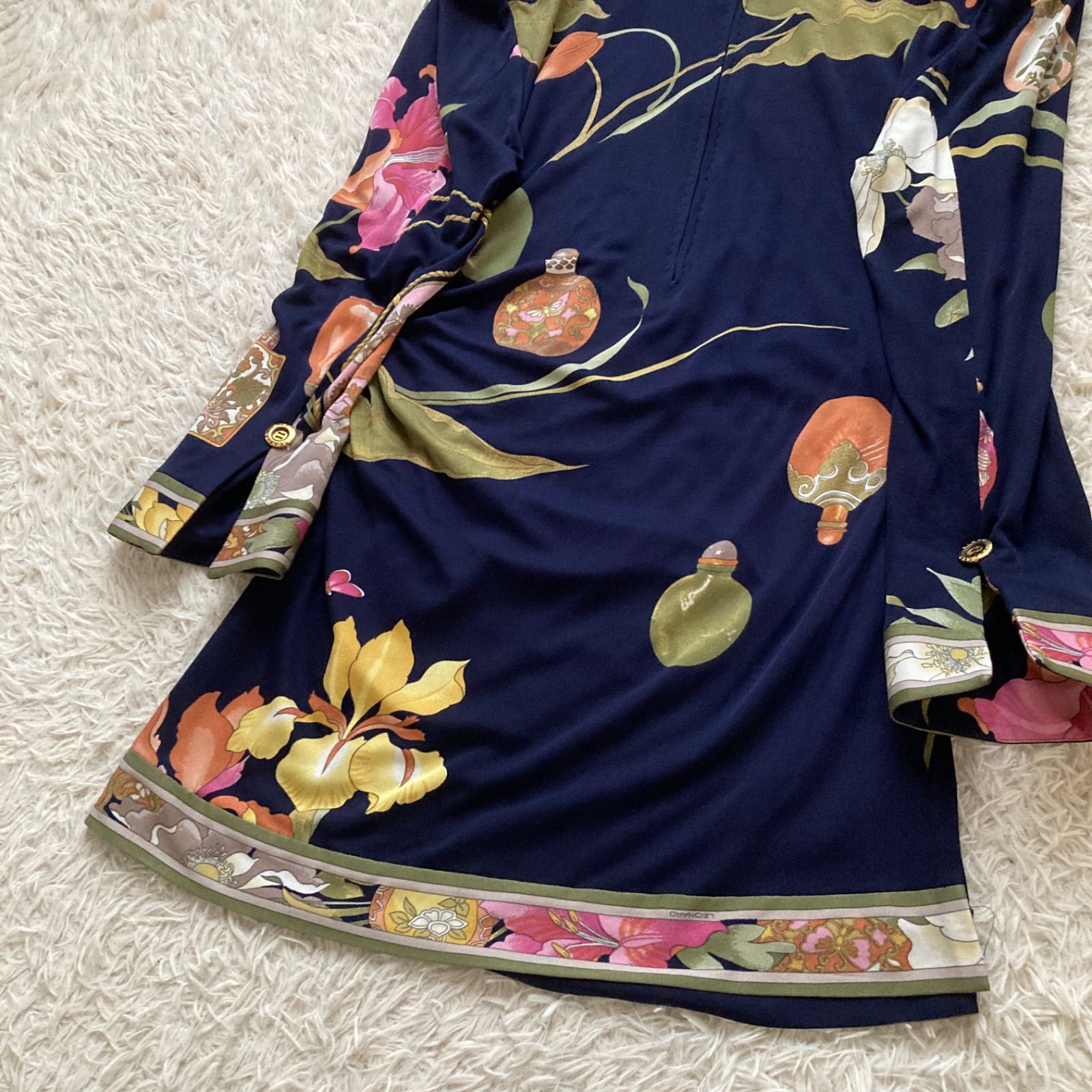 美品 レオナール 最高級 LEONARD STUDIO ミカドシルク 美品 レオナール 最高級 LEONARD STUDIO ミカドシルク