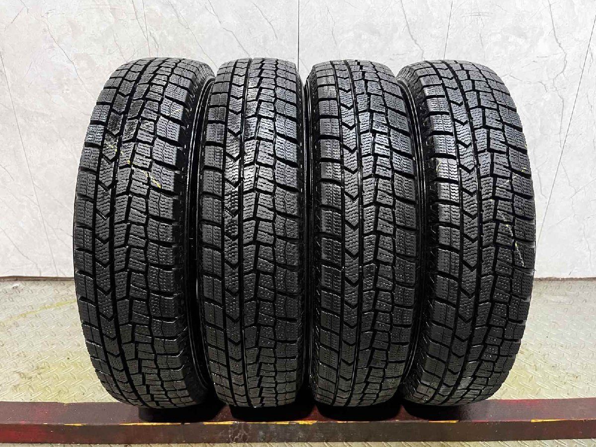 DUNLOP WINTER MAXX WM02 145/80R13 13インチ スタッドレス 4本 21年製 バリ溝 ワゴンR タント N-BOX ムーヴ スペーシア等　(KTR005-1)