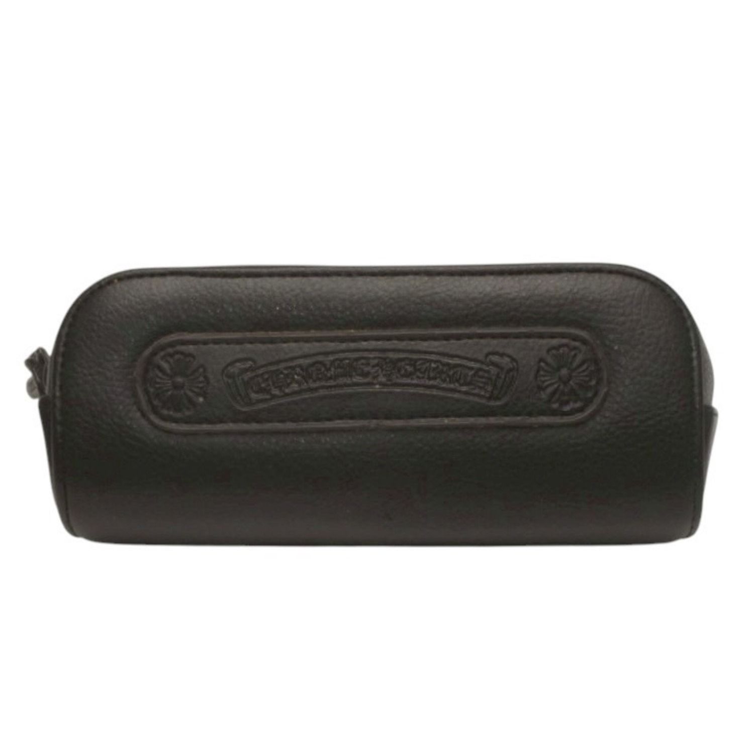 CHROME HEARTS クロムハーツ メガネケース ポーチ レザーブラック