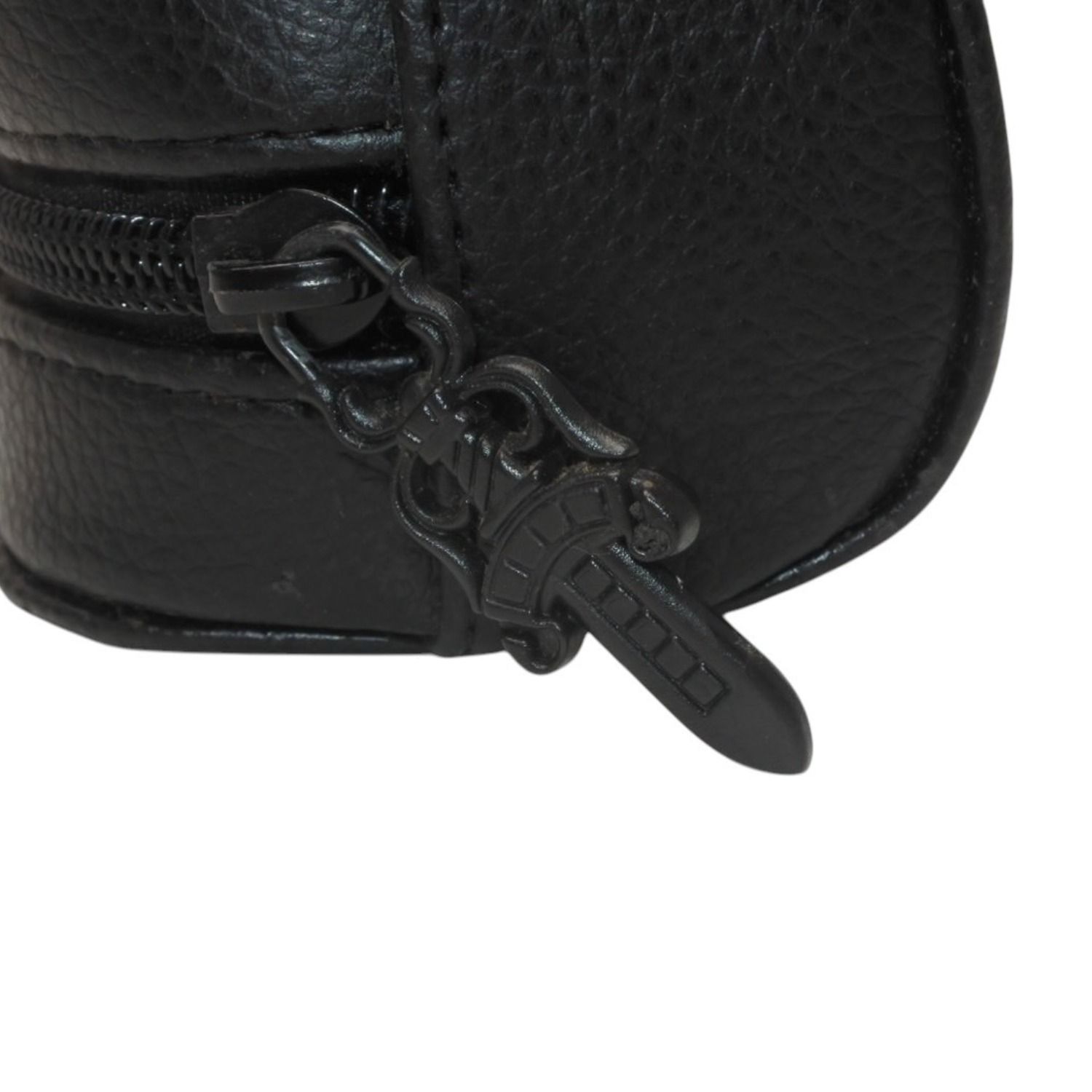 CHROME HEARTS クロムハーツ メガネケース ポーチ レザーブラック