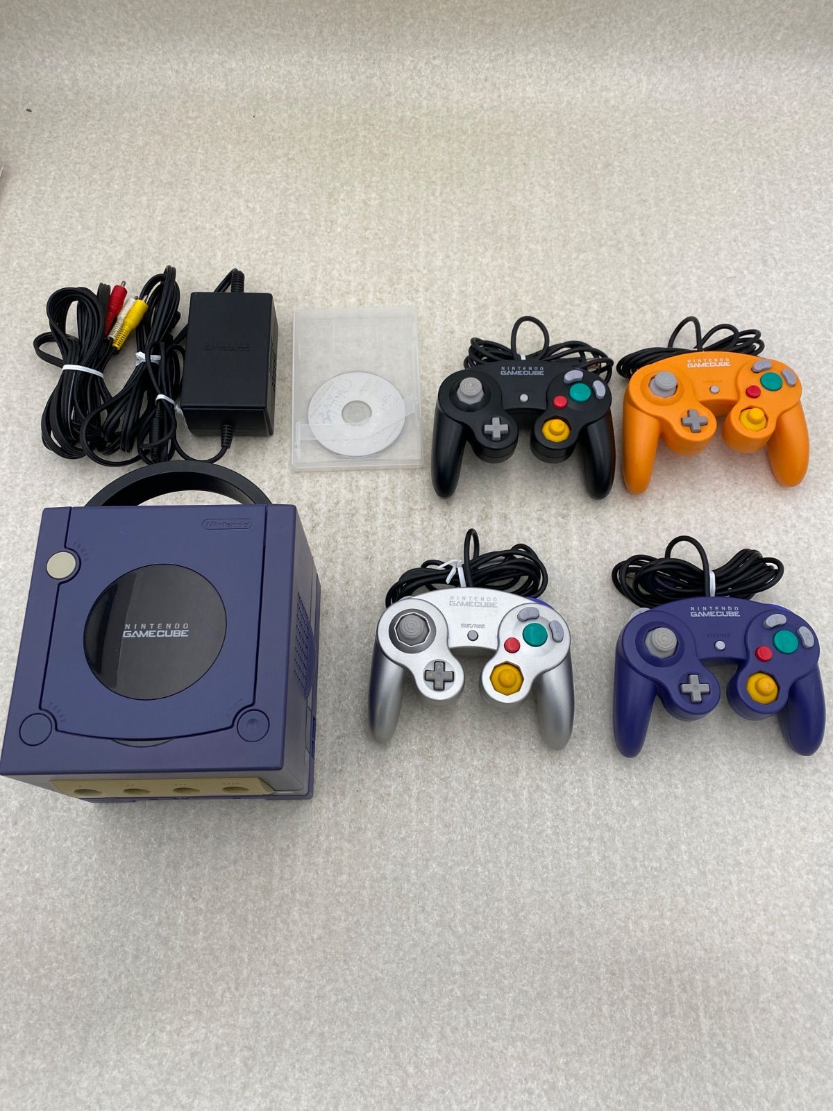 ゲームキューブ 本体 バイオレット 動作品 コントローラー4点