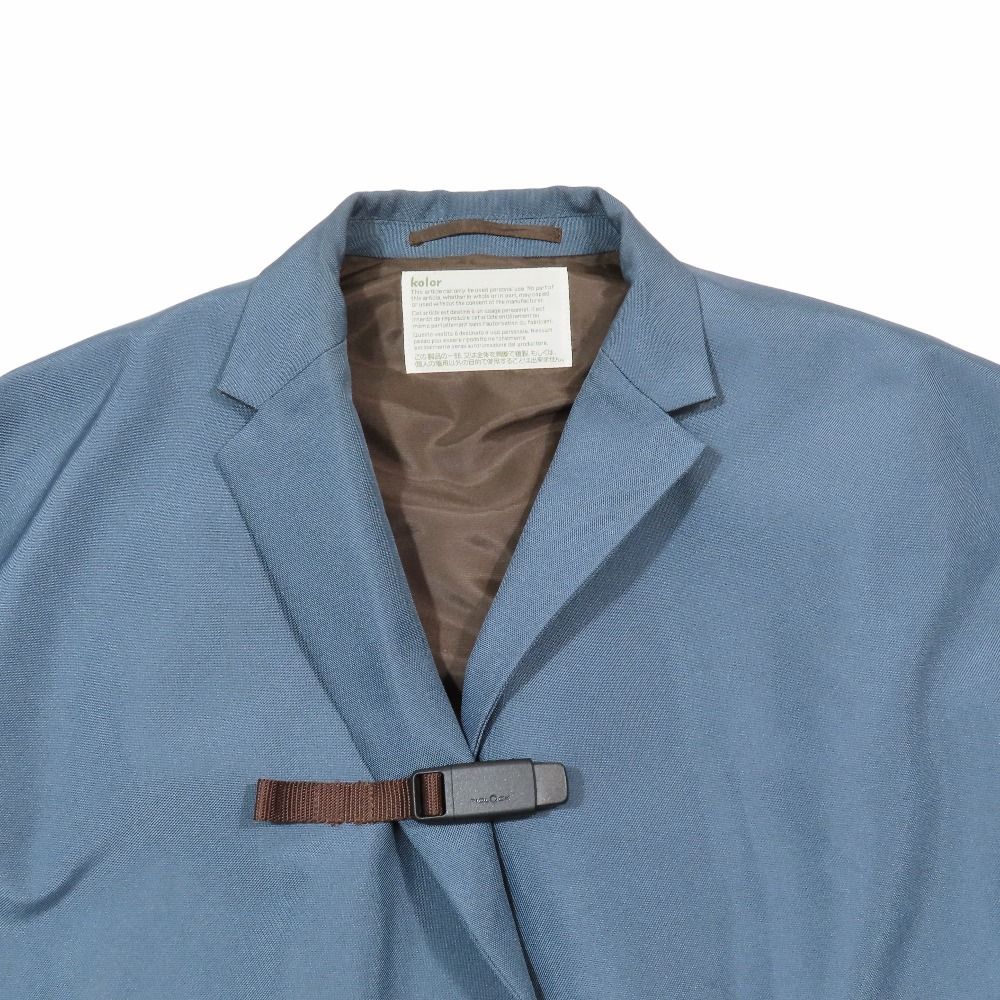 美品 24ss kolor カラー トグルクロージャー バックル ロングコート