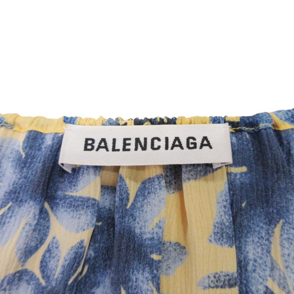 美品 18ss BALENCIAGA バレンシアガ 花柄 シルク ブラウス 美品 18ss BALENCIAGA バレンシアガ 花柄 シルク ブラウス