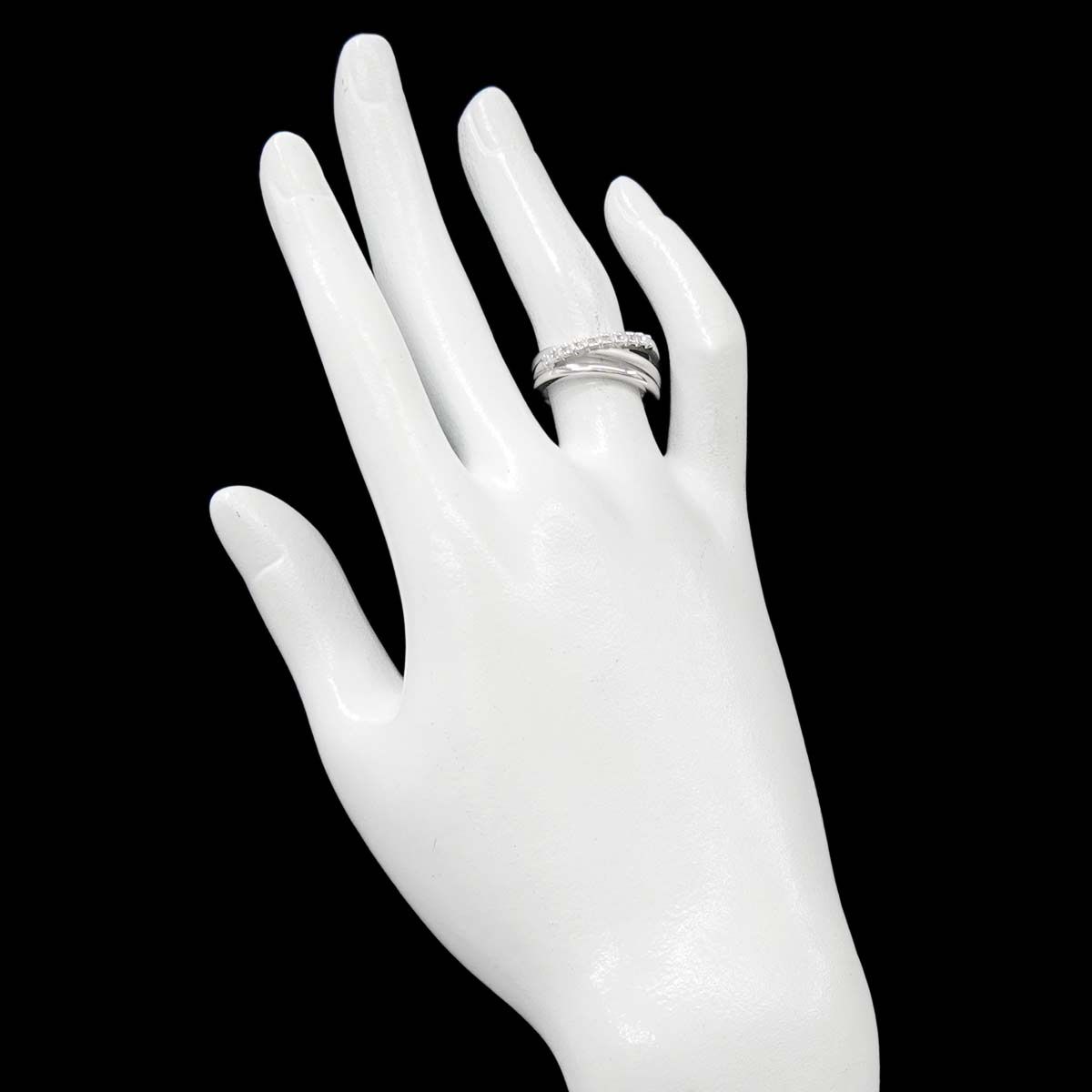 タサキ TASAKI 11号 リング ダイヤ 0.15ct K18 WG ホワイトゴールド 