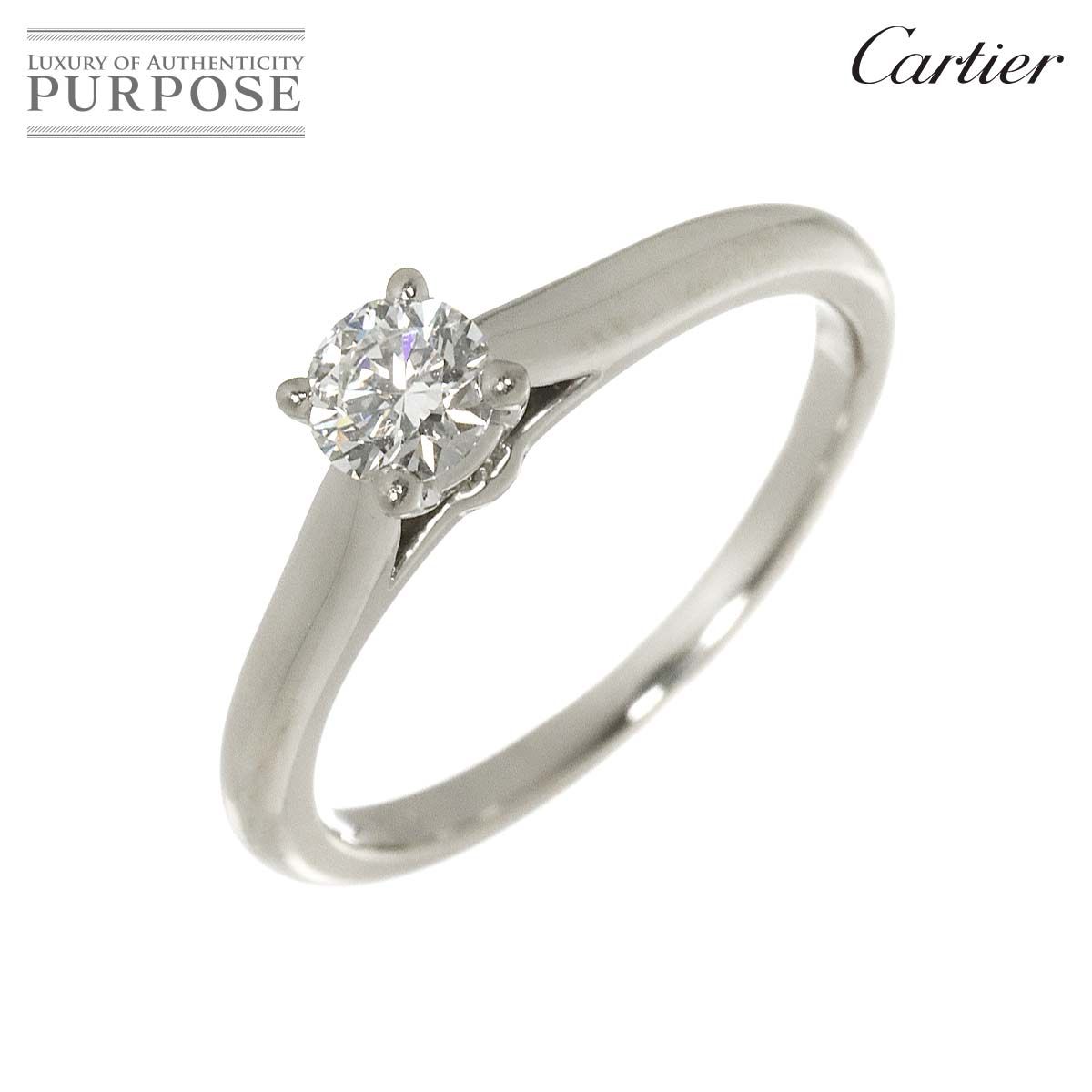カルティエ Cartier ソリテール ダイヤ 0.24ct E/VS1/3EX #47 リング 