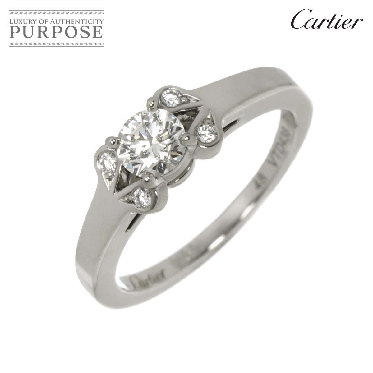 カルティエ Cartier バレリーナ ダイヤ 0.32ct H/VVS1/3EX #48 リング 