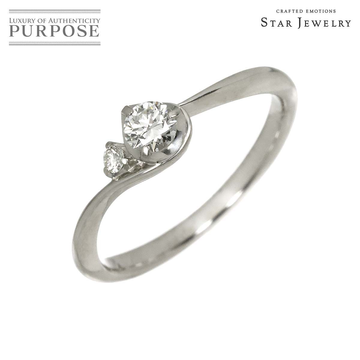 スタージュエリー　プラチナ　ダイヤモンドリング　6.5号 スタージュエリー Star Jewelry 9号 リング ダイヤ 0.17ct Pt プラチナ