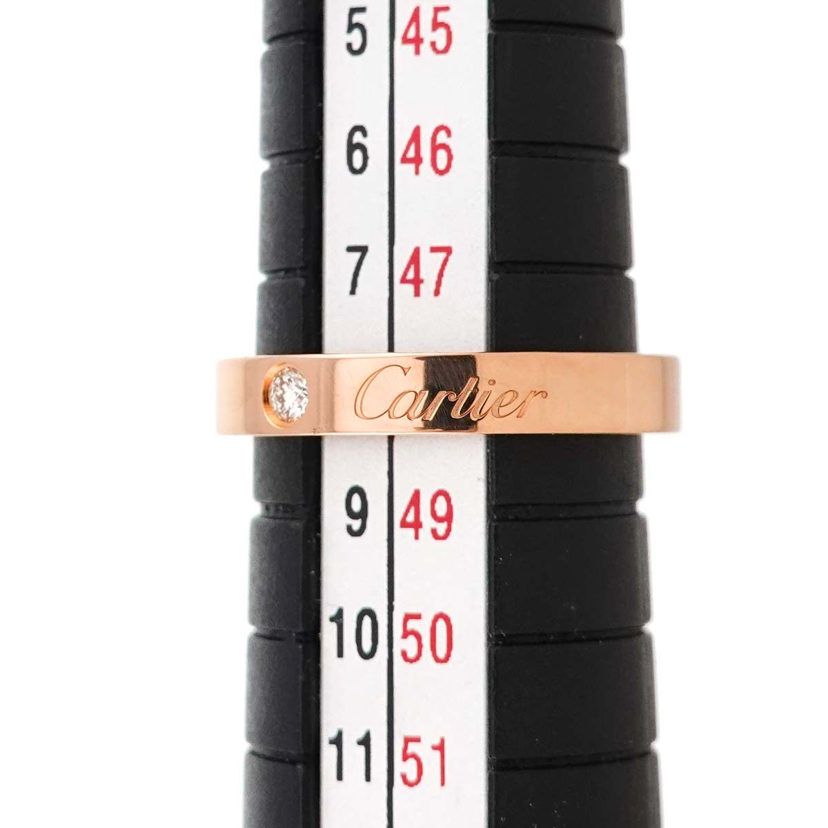 カルティエ Cartier Cドゥ カルティエ #48 リング ダイヤ 1P K18 PG