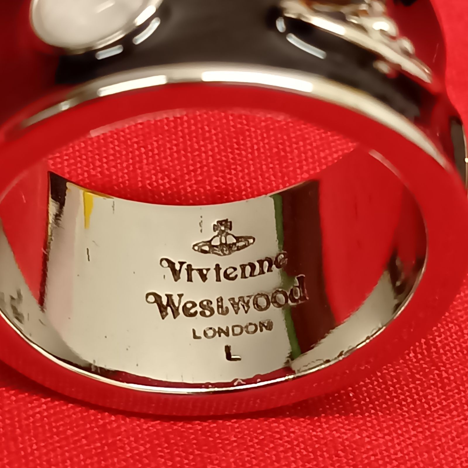 VIVIENNE WESTWOOD キングリング L ブラック シルバー VIVIENNE WESTWOOD キングリング L ブラック シルバー