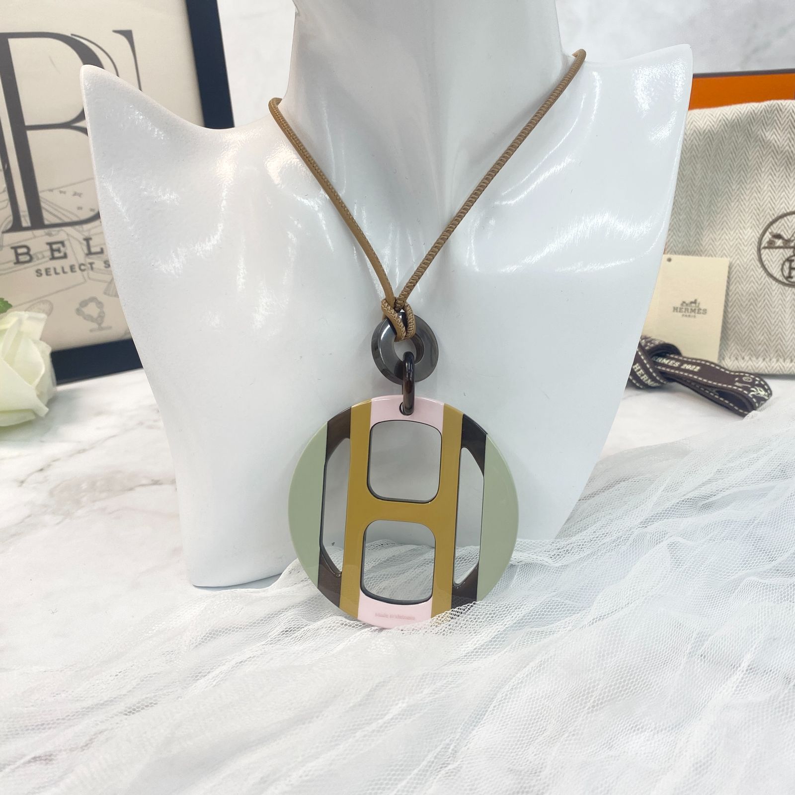 鑑定済み【 美品 】エルメス 《 Hエキップ 》シルバー金具 ピンク 