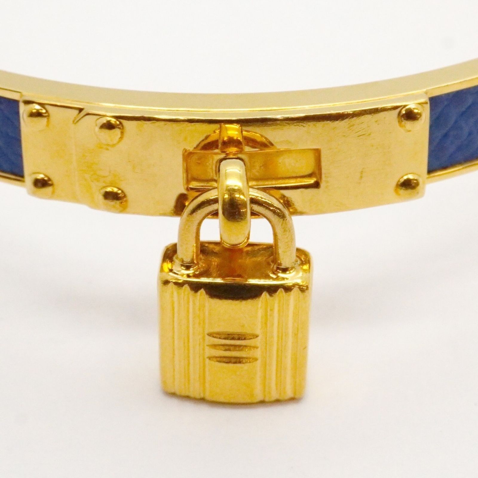 エルメス(Hermes) エルメス バングル ケリーバングル GPメッキ レザー