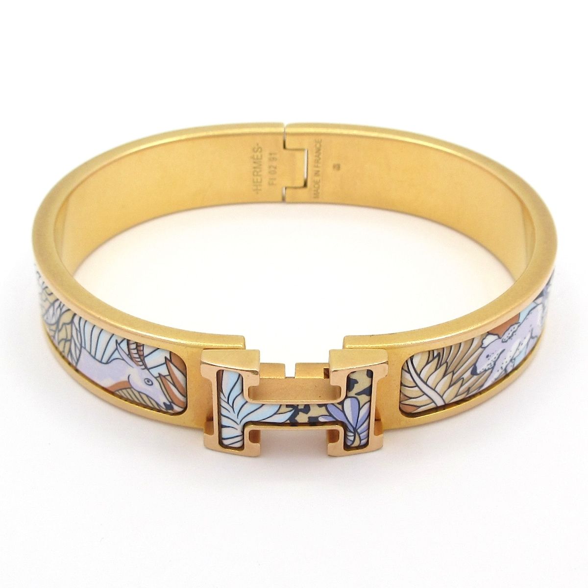 HERMES(エルメス) バングル クリックH ゴールド×ライトブルー HERMES(エルメス) バングル クリックH ゴールド×ライトブルー
