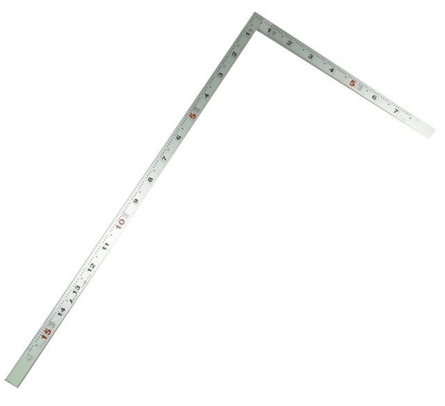 【送料無料】シンワ測定(Shinwa Sokutei) 曲尺 平ぴた 1尺5寸 裏面50cm併用目盛 シルバー 10045