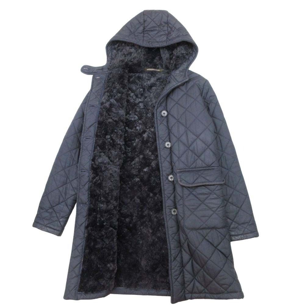 ☆送料無料☆英国製 36✨MACKINTOSH ロングコート ボア キルティング 