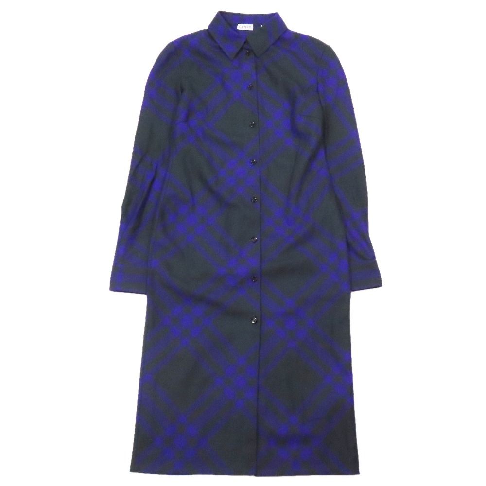 値下中! BURBERRY パープル チェック柄 ワンピース 38 値下げしました！ BURBERRY パープル チェック柄 ワンピース 38 【公式