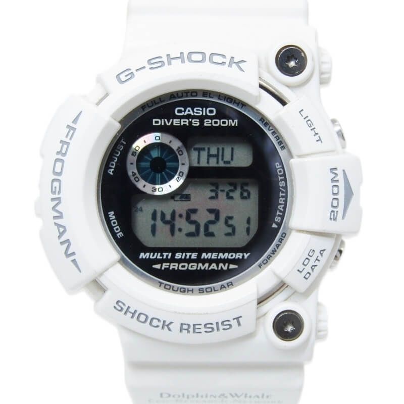 CASIO G-SHOCK Gショック GW-206K-7JR フロッグマン イルクジ 2006年 イルカクジラ タフソーラー FROGMAN 電池切れ ホワイト 白  28012247 CASIO G-SHOCK Gショック GW-206K-7JR フロッグマン イルクジ 2006年