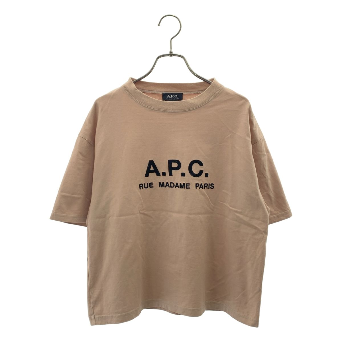 最終値下げ‼️新品未使用タグ付き‼️A.P.C. ベージュ Tシャツ サイズS A.P.C. アーペーセー Item Tシャツ ベージュSサイズ アイテム ロゴ