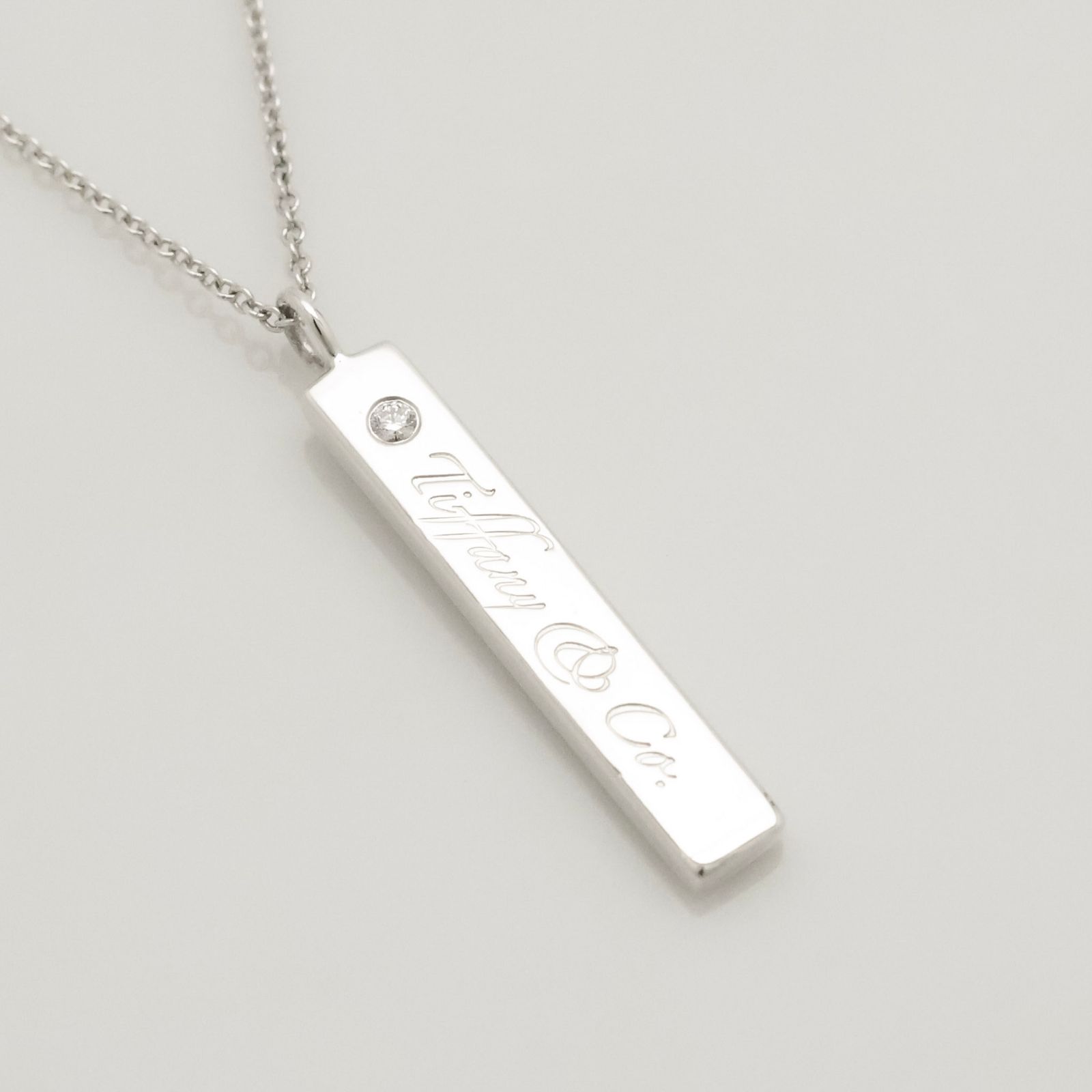 美品】ティファニー TIFFANY&Co. ノーツ バー 1P ダイヤモンド 