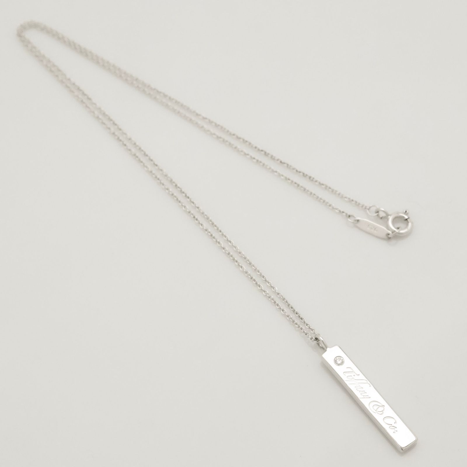 美品】ティファニー TIFFANY&Co. ノーツ バー 1P ダイヤモンド 