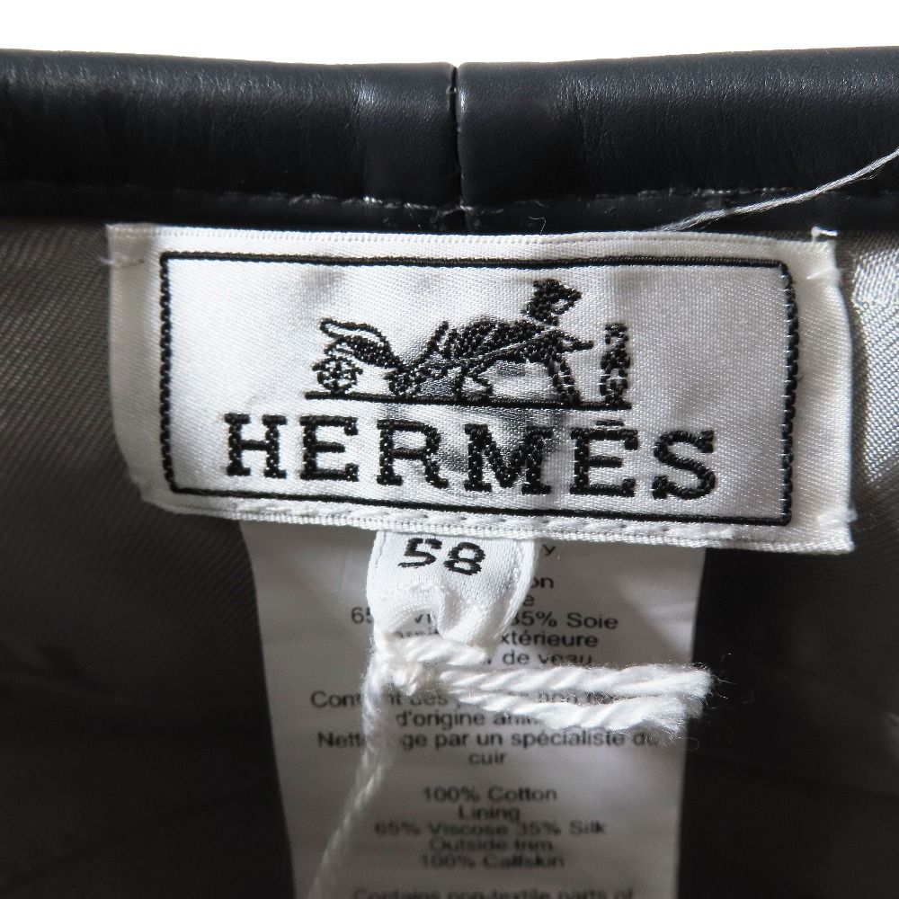 未使用 HERMES エルメス ベレー帽 サントノーレ セリエボタン H 未使用 HERMES エルメス ベレー帽 サントノーレ セリエボタン H