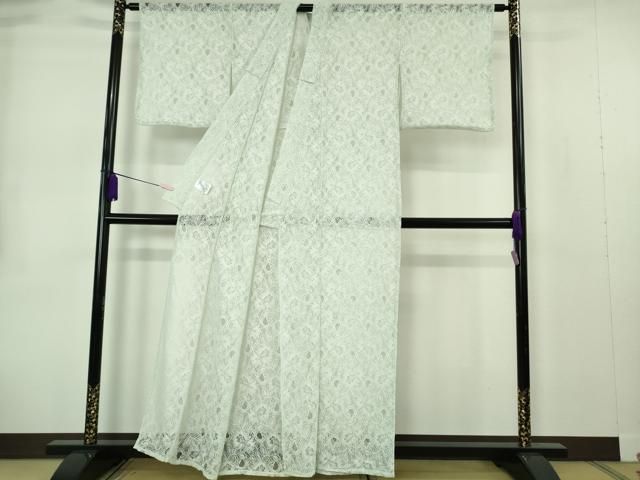 平和屋本店∴極上 夏物 浴衣・小紋兼用 レース浴衣 花唐草文 スカイ