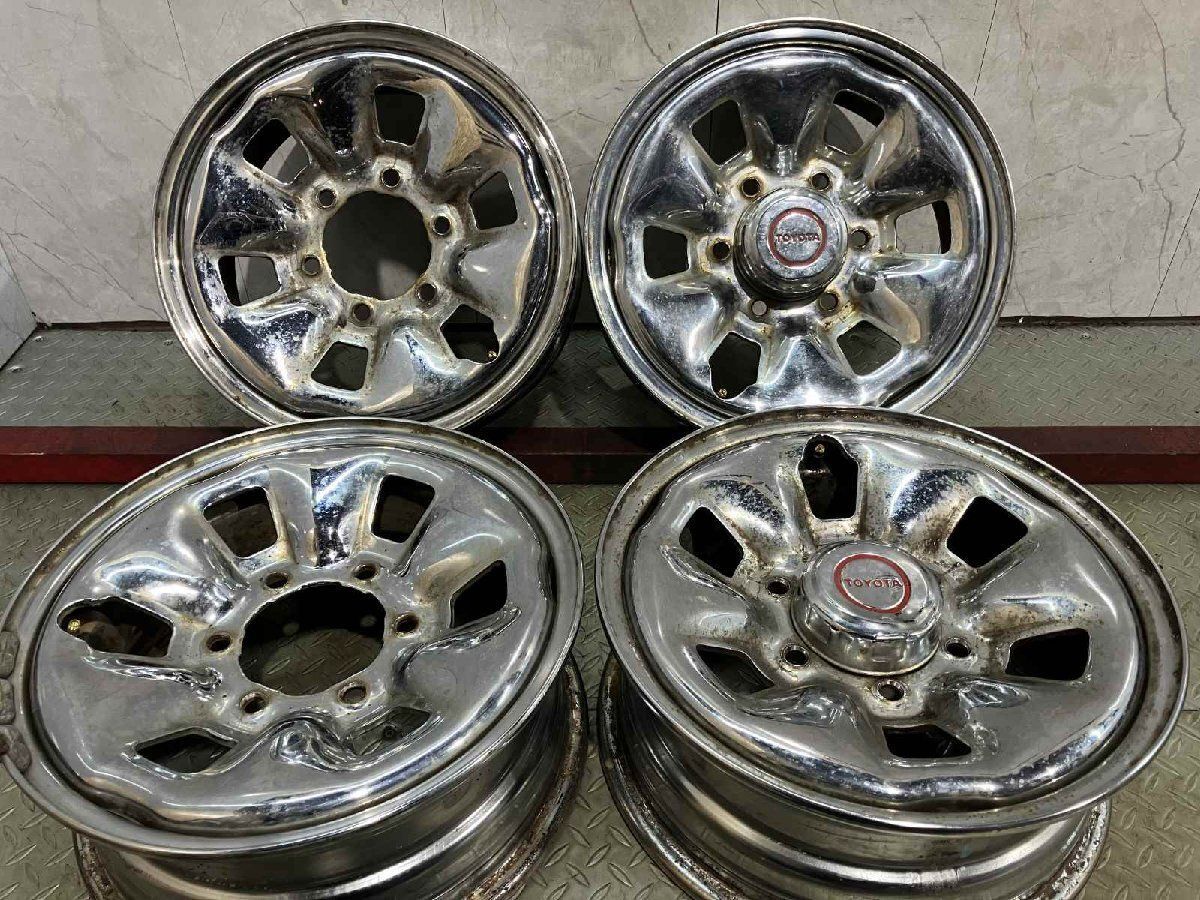 希少】TOYOTA トヨタ 100系ハイエース 純正メッキホイール 15インチ 4 