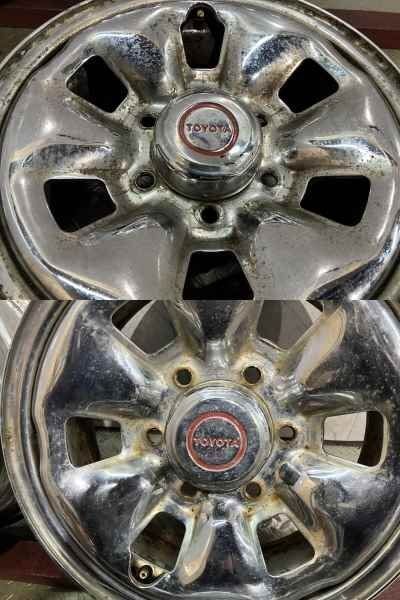 希少】TOYOTA トヨタ 100系ハイエース 純正メッキホイール 15インチ 4 