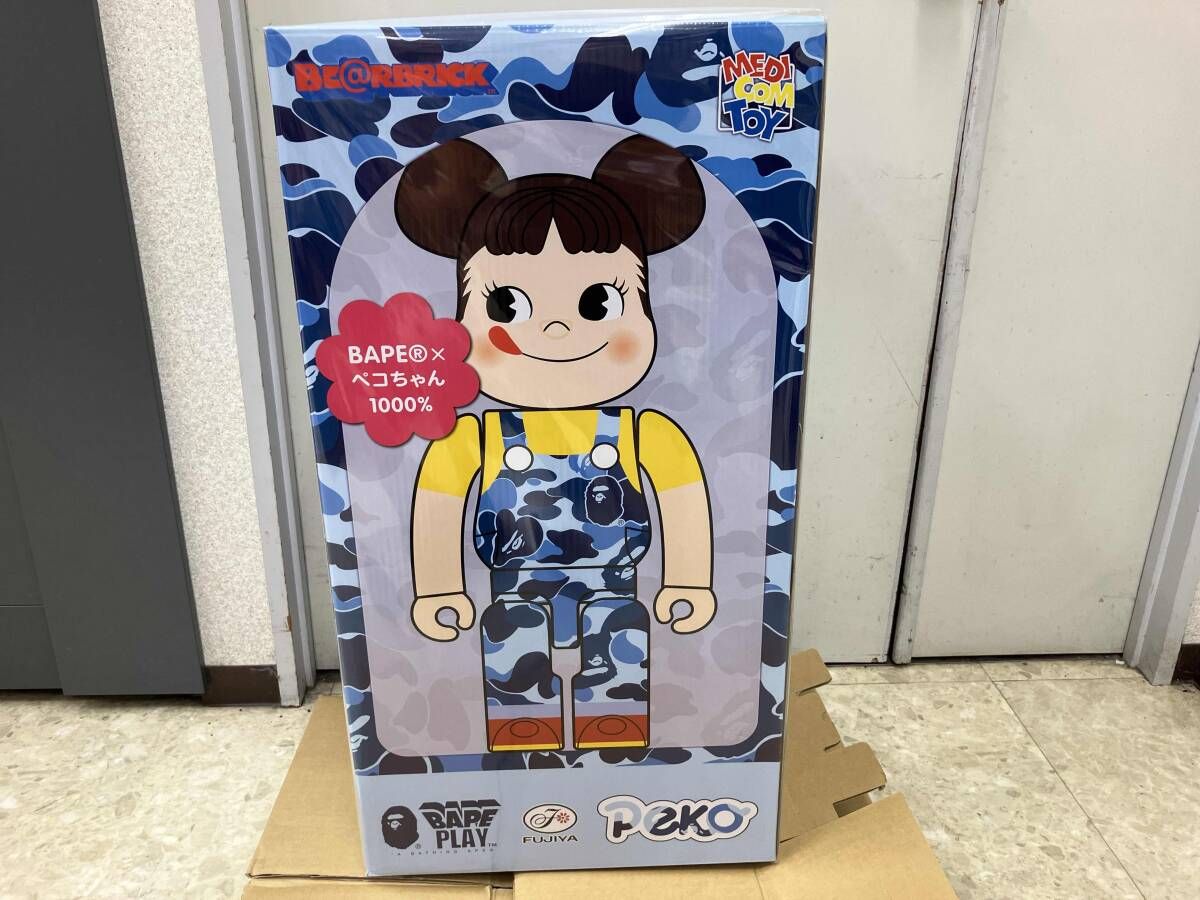 BE@RBRICK BAPE(R) × ペコちゃん 1000% ブルー 【公式通販】 BE@RBRICK