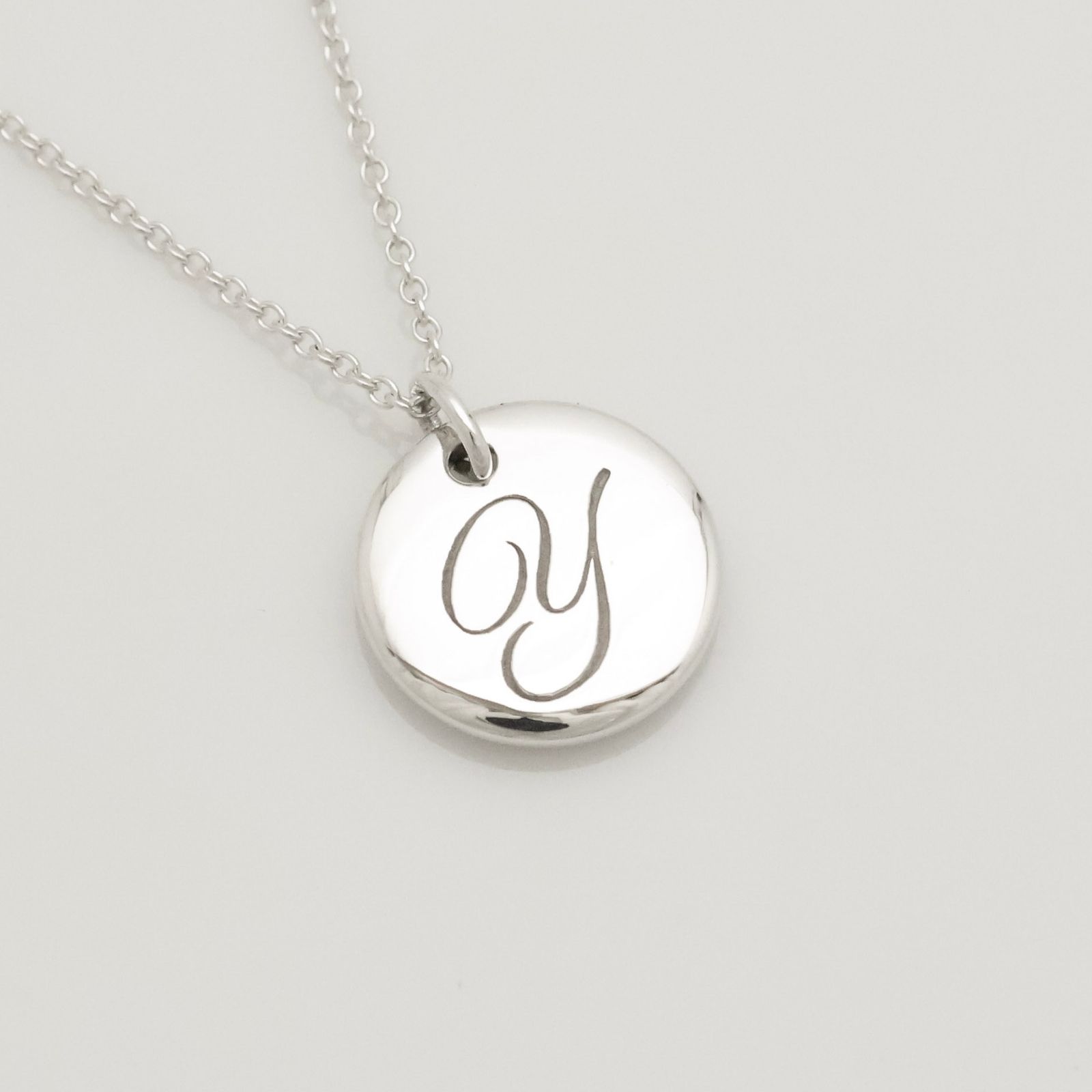 美品】ティファニー TIFFANY&Co. ノーツ レター ラウンド イニシャル Y 