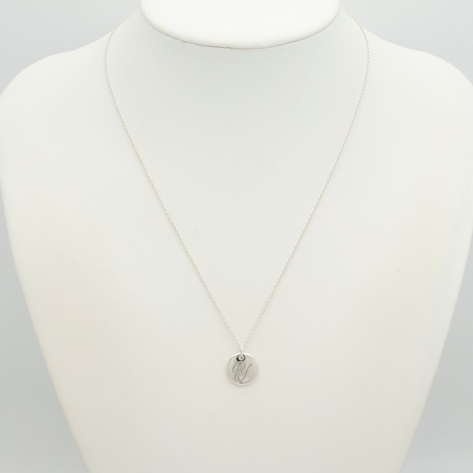 美品】ティファニー TIFFANY&Co. ノーツ レター ラウンド イニシャル Y 