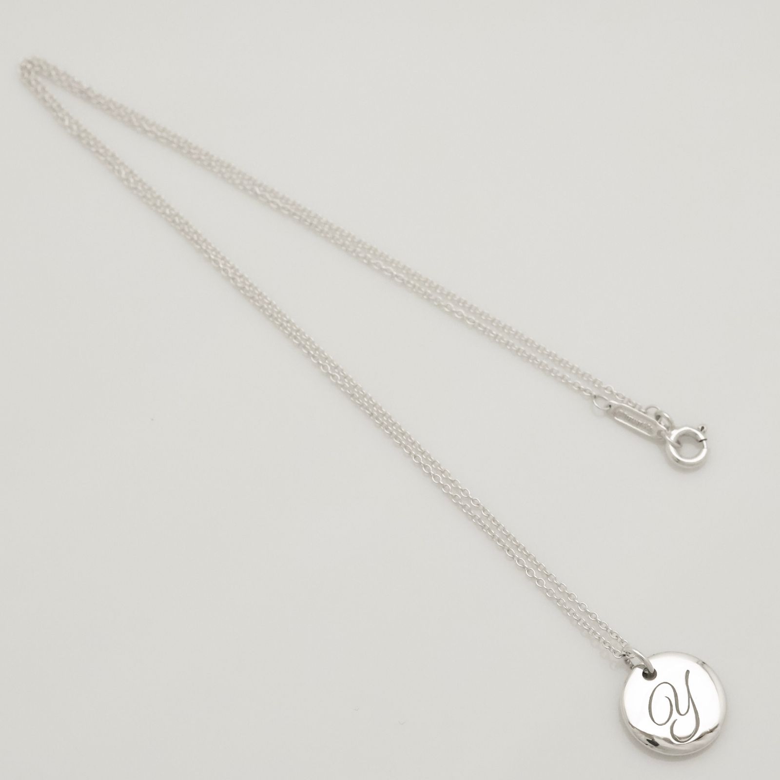 美品】ティファニー TIFFANY&Co. ノーツ レター ラウンド イニシャル Y 