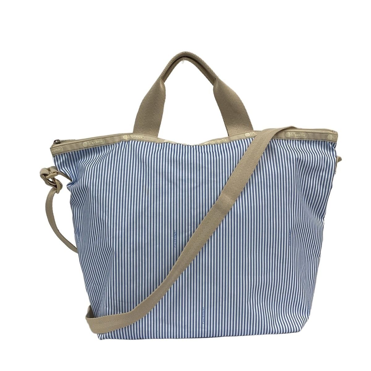LESPORTSAC(レスポートサック) ショルダーバッグ ブルー×白×ベージュ 