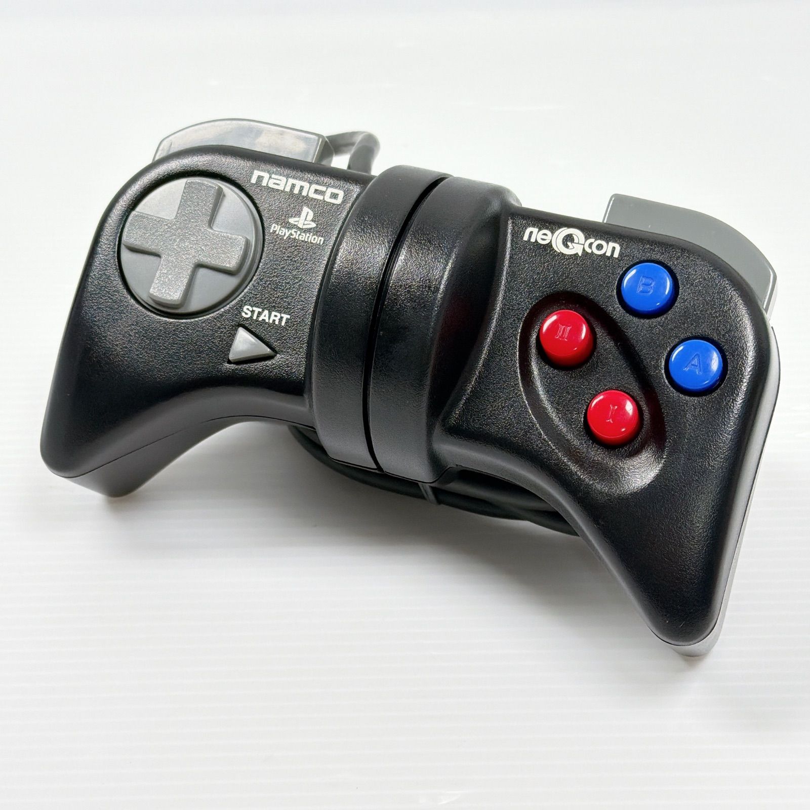 美品 プレステ ネジコン ブラック NPC-104 動作確認済み neGcon namco 