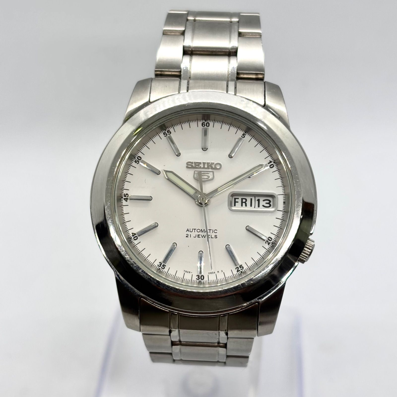 稼働】SEIKO 5 セイコー ファイブ 腕時計 自動巻き スケルトン 21宝石