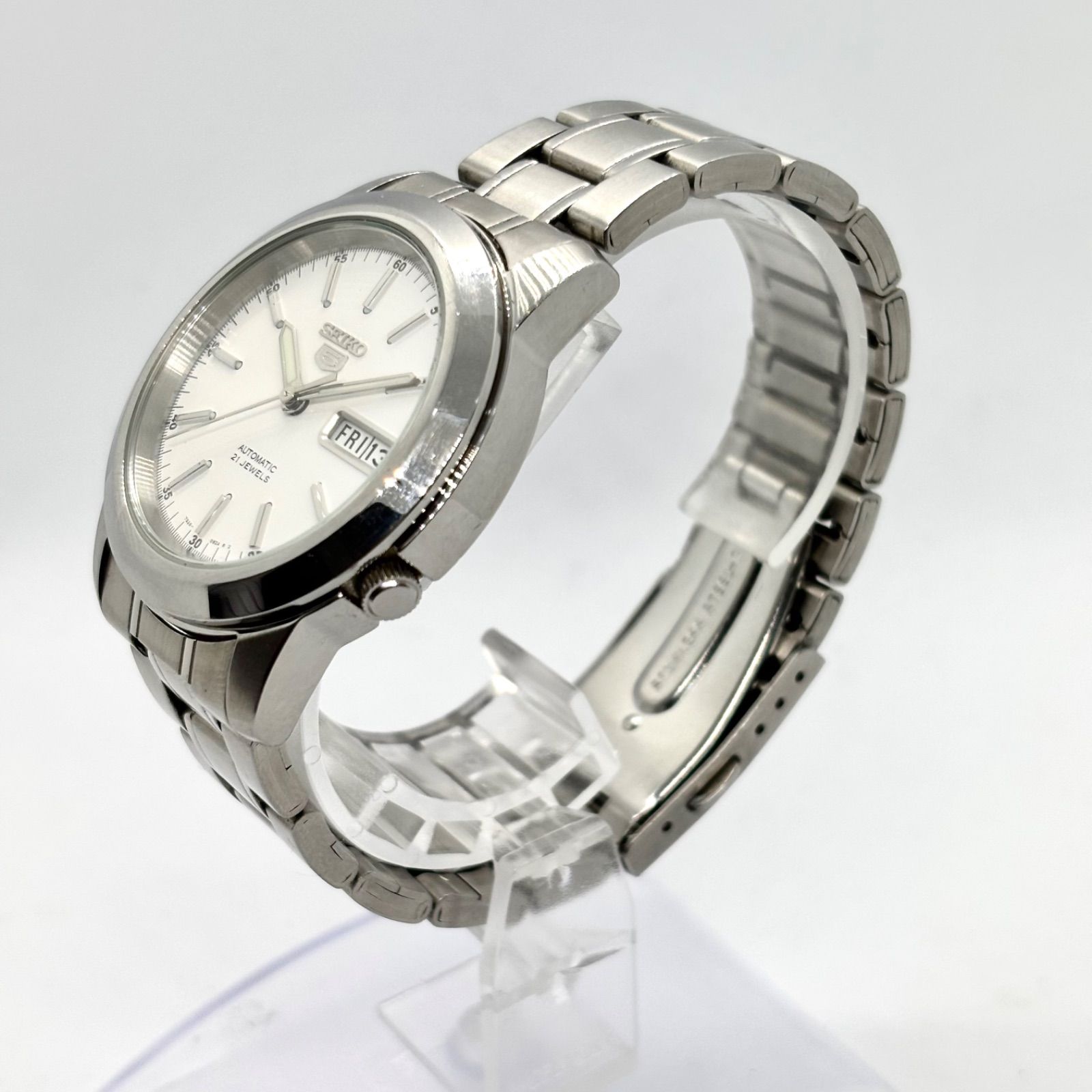 稼働】SEIKO 5 セイコー ファイブ 腕時計 自動巻き スケルトン 21宝石 